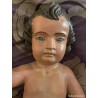 Talla Antigua del Niño Jesús con Peana - Escultura Religiosa Siglo XVIII