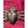 Corazón de Virgen Dolorosa con Siete Puñales - Pieza Religiosa Artesanal 18cm
