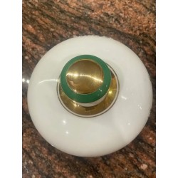 Albarelo o bote de farmacia, decorado en cerámica