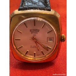 Reloj Autor Suisse Vintage Automático - Caja Dorada 25 Jewels con Calendario