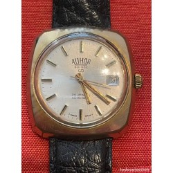 Reloj Autor Suisse Vintage Automático - Caja Dorada 25 Jewels con Calendario