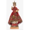 Estatua Religiosa del Niño de Praga - Obra de Arte Policromada Siglo XIX