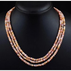 Collar Multicapa de Ópalo Australiano Rosa - Elegancia Natural en Tonos Suaves