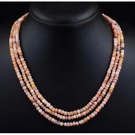 Collar Multicapa de Ópalo Australiano Rosa - Elegancia Natural en Tonos Suaves