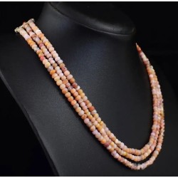 Collar Multicapa de Ópalo Australiano Rosa - Elegancia Natural en Tonos Suaves