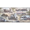 Gouache Vintage de medios de transporte por Ramón López Muñoz - Ilustración histórica