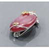 Broche de Plata con Rubí Natural 32 Quilates - Joya Artesanal con Circonitas