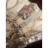 Abanico Antiguo con Varillas de Hueso y Nácar - Pieza Colección Siglo XIX
