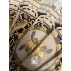 Abanico Antiguo con Varillas de Hueso y Nácar - Pieza Colección Siglo XIX