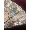 Abanico Antiguo con Varillas de Hueso y Nácar - Pieza Colección Siglo XIX
