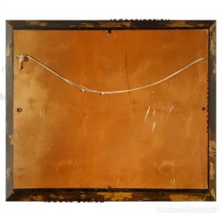Elegante Espejo Vintage del Siglo XIX - Marco Ornamental de Madera y Latón Dorado