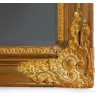 Elegante Espejo Vintage del Siglo XIX - Marco Ornamental de Madera y Latón Dorado