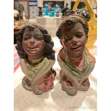Bustos Decorativos Vintage - Esculturas de Niños con Detalles Artesanales