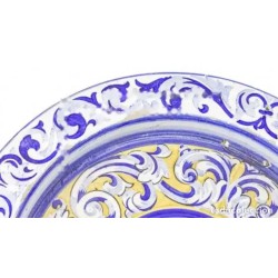 Elegantes Platos Decorativos de Cerámica Policromada - Estilo Renacentista Vintage