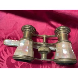 Prismáticos de Ópera Antiguos con Nácar - Binoculares Vintage de Teatro Siglo XIX