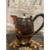 Juego de Café Plateado Art Decó - Tetera, Lechera y Cafetera Vintage Elegante