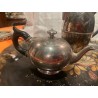 Juego de Café Plateado Art Decó - Tetera, Lechera y Cafetera Vintage Elegante