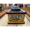 Tintero Antiguo de Cerámica de Triana - Caja Decorativa Pintada a Mano Paisaje