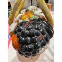 Búcaro Vintage de Manises - Cesta de Cerámica con Frutas Decorativas