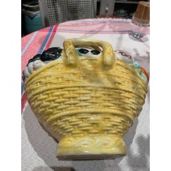 Búcaro Vintage de Manises - Cesta de Cerámica con Frutas Decorativas