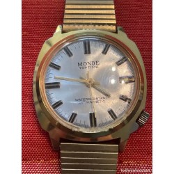 Reloj Vintage MONDE Toptime Chapado en Oro - Antimagnético Waterresistant Años 70