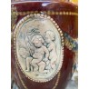 Jarrón Antiguo Manises - Ceramica Art Nouveau con Relieve de Querubines