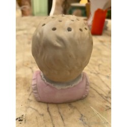 Antiguo Palillero de Porcelana Busto de Niño - Figura Decorativa Principios S.XX