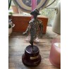 Figura Decorativa Colonial Vintage - Estatuilla Hombre con Sombrero Plata