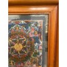 Thangka Tibetano - Mandala Budista Pintado a Mano con Intrincados Detalles Simbólicos