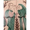 Azulejo Cerámico Vintage - Escena de la Anunciación en Estilo Medieval