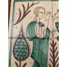 Azulejo Cerámico Vintage - Escena de la Anunciación en Estilo Medieval
