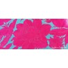 Mantón de Manila Seda Bordado - Estilo Cigarreras Rosa y Verde Turquesa