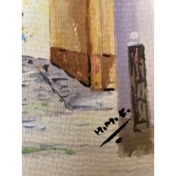 Pareja de Óleos Vintage Vistas de Sevilla - Pinturas Andaluzas Enmarcadas Giralda