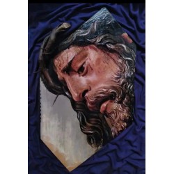 Óleo Cristo Gran Poder - Cuadro Religioso Artístico Firmado José Pulgar