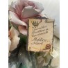 Composición Artística de Flores de Cerámica - Ramo Vintage con Rosas Delicadas