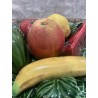 Frutero de Cerámica Portugués con Frutas Decorativas - Centro de Mesa Vintage