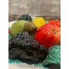 Centro de Mesa Portugués con Frutas de Cerámica - Decoración Vintage Artesanal