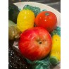 Centro de Mesa Portugués con Frutas de Cerámica - Decoración Vintage Artesanal