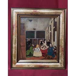 Reinterpretación Las Meninas de Velázquez - Óleo Firmado José Pulgar Arte Español