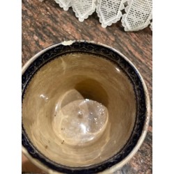 Jarra de cerveza de la Cartuja Pickman, decorada en azul