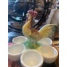 Pareja de Hueveras Vintage con Forma de Gallo - Cerámica Decorativa para Huevos