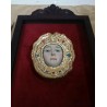 Virgen del Rocío - Rostro Escultórico en Escayola con Marco Decorativo