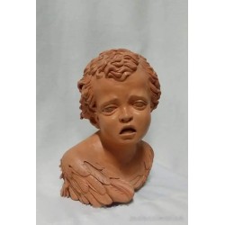 Escultura de Busto de Ángel en Terracota - Obra Escultórica de José Pulgar