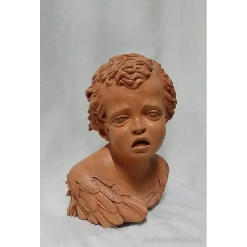 Escultura de Busto de Ángel en Terracota - Obra Escultórica de José Pulgar Escultura de Busto de Ángel en Terracota - Obra Escultórica de José Pulgar