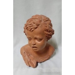 Escultura de Busto de Ángel en Terracota - Obra Escultórica de José Pulgar