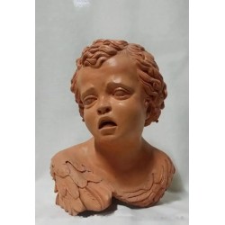 Escultura de Busto de Ángel en Terracota - Obra Escultórica de José Pulgar