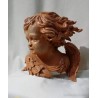 Busto de Ángel en Terracota - Escultura Escultórica de José Pulgar con Alas Detalladas