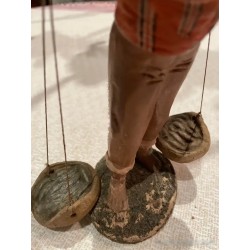 Figura Artesanal Tradicional de Barro Malagueño - Vendedor Ambulante Vintage