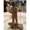 Figura Artesanal Tradicional de Barro Malagueño - Vendedor Ambulante Vintage
