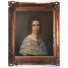 Pareja de óleo del S.XIX - Retratos enmarcados 48X57 cm